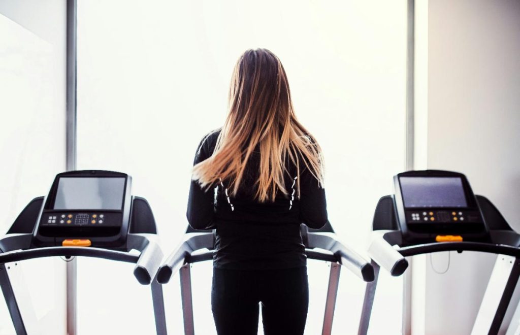 woman on treadmill