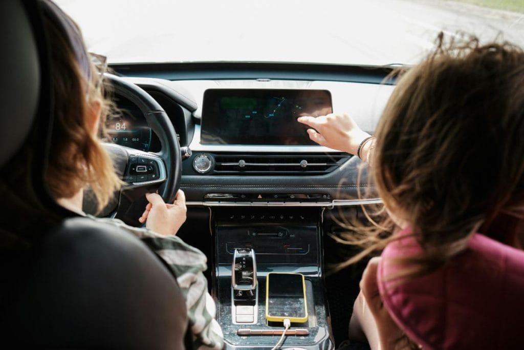 two women on a road trip