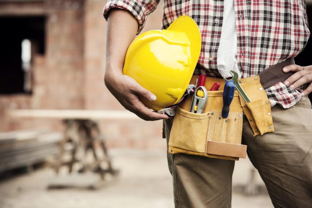 construction worker with tool belt