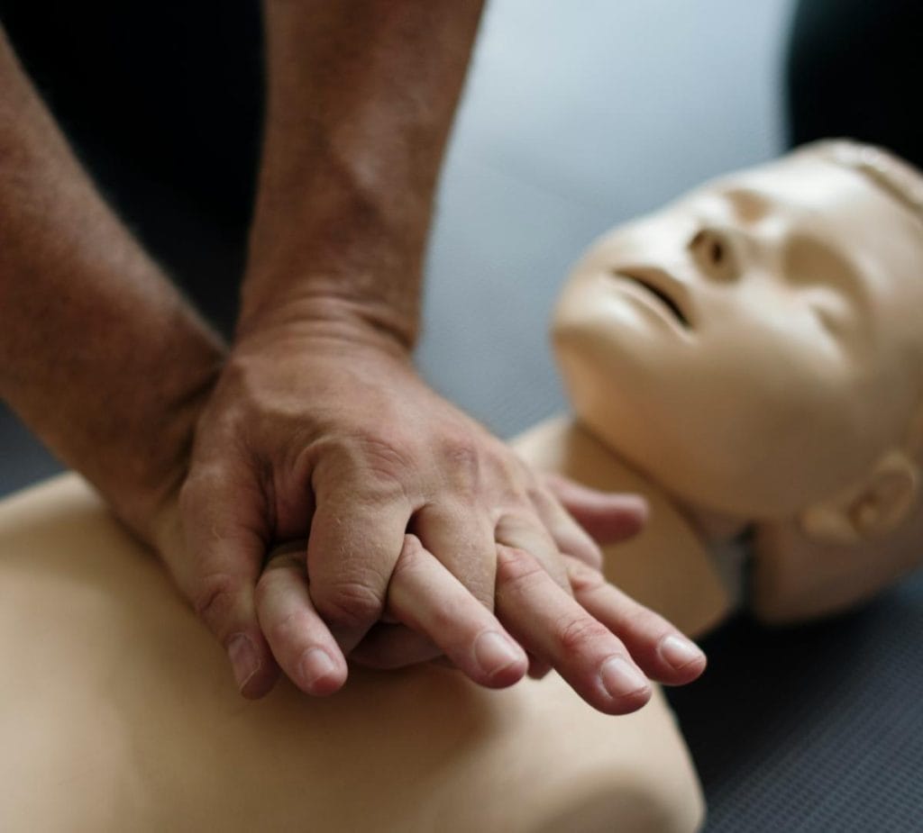 cpr training on dummy