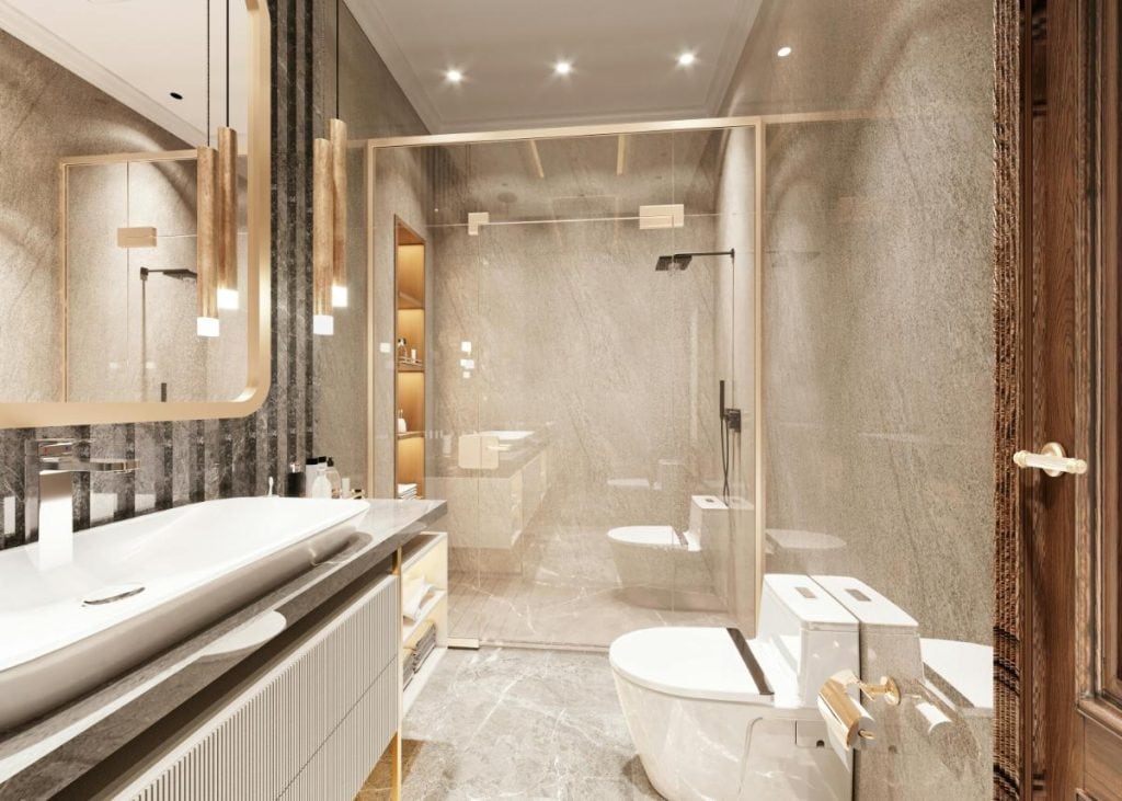 clean and brightly lit hotel bathroom - home bathroom upgrade inspiration