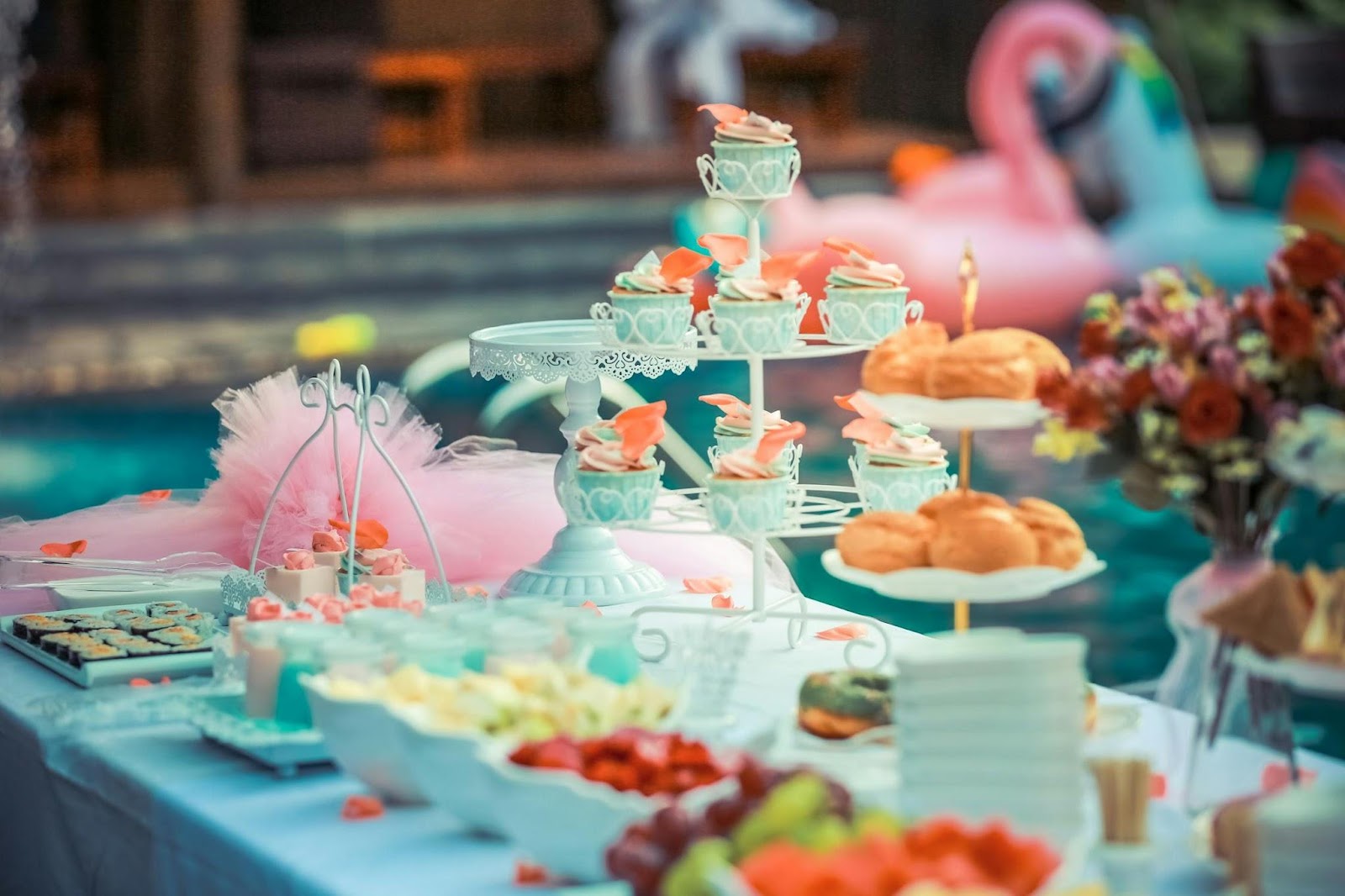 cupcakes and desserts at a birthday party