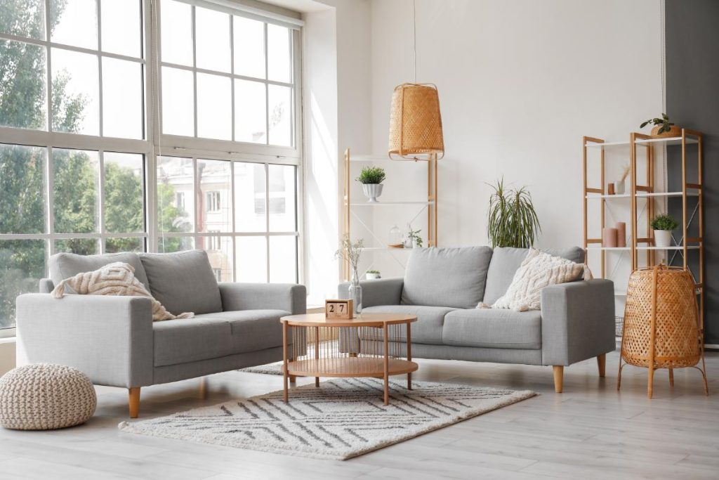 living room with large beautiful windows