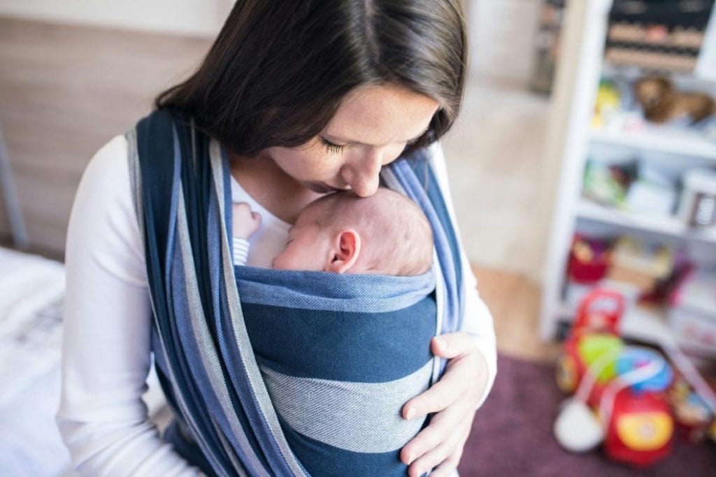 woman with baby in sling