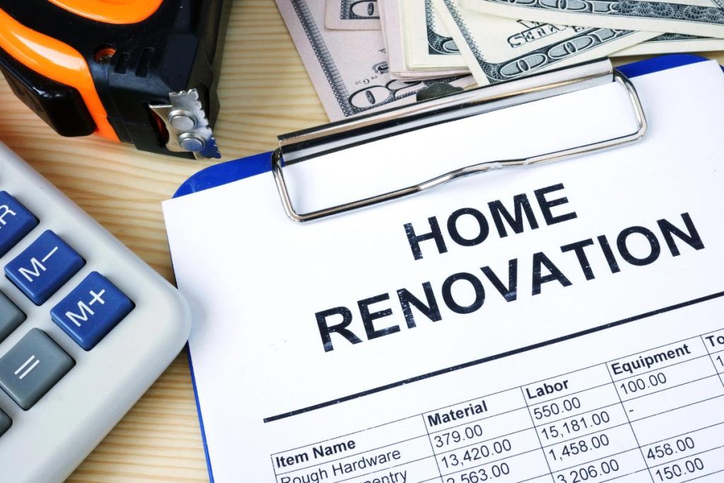 budget for a home renovation