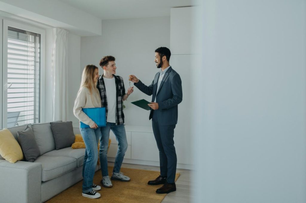 couple renting a home