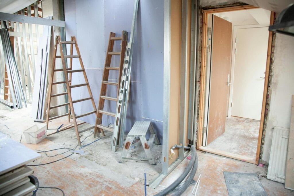 room in a home undergoing renovations