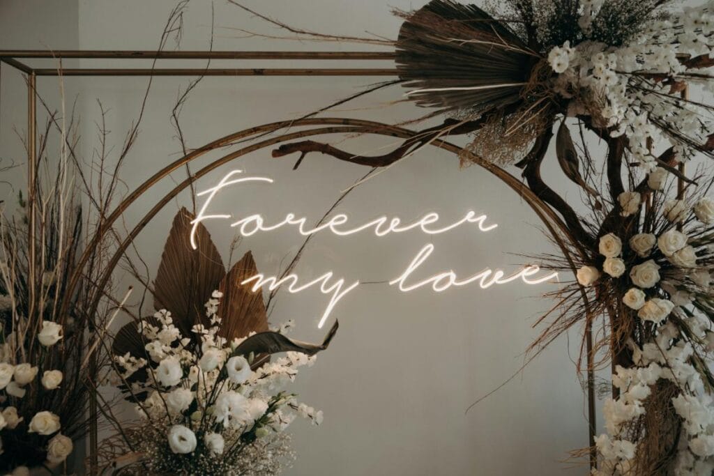 forever my love neon sign