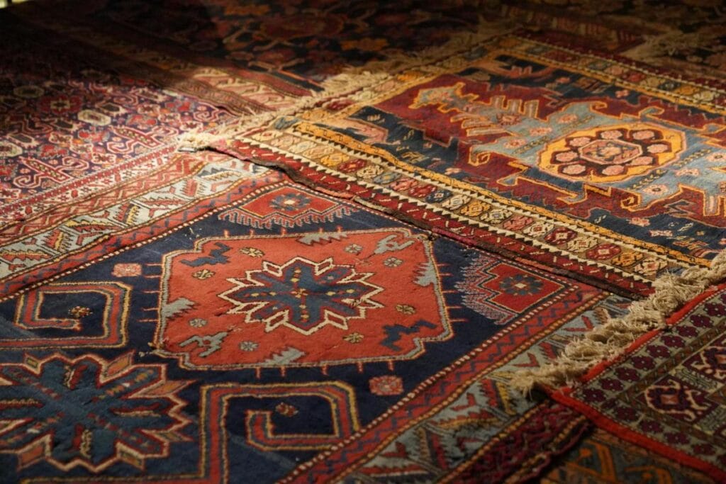 persian rugs across floor