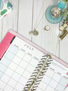 planner flatlay
