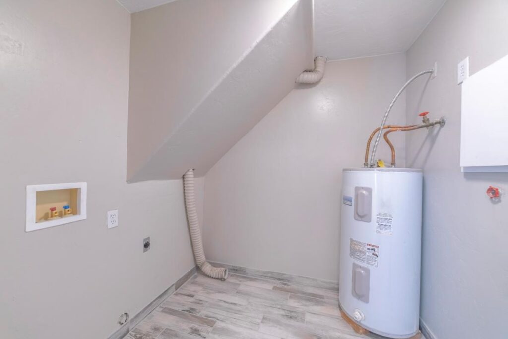 water heater in small room