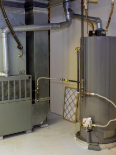 gas water heater in basement