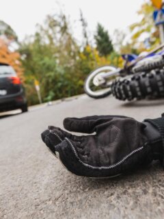 motorcycle crash scene