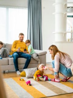 young family spending quality time together