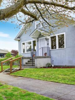 simple house with tree out front