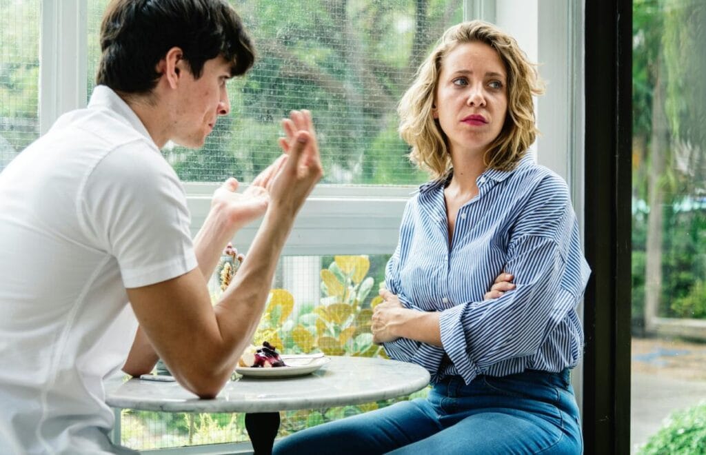 Family members having a disagreement over inheritance.