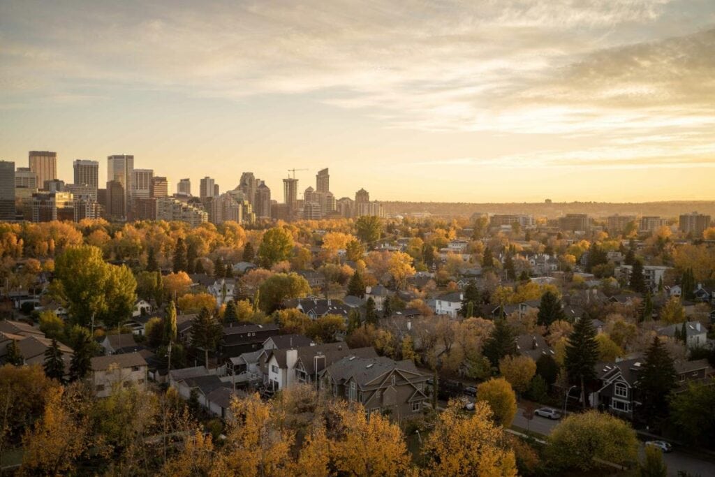 calgary alberta in autumn
