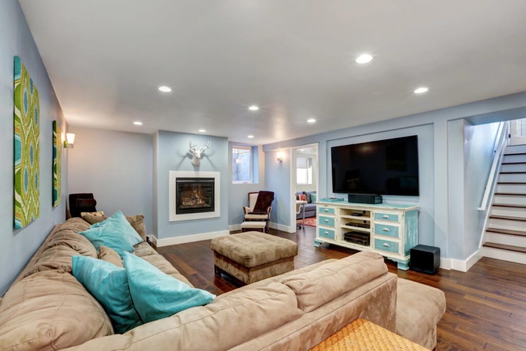basement family room